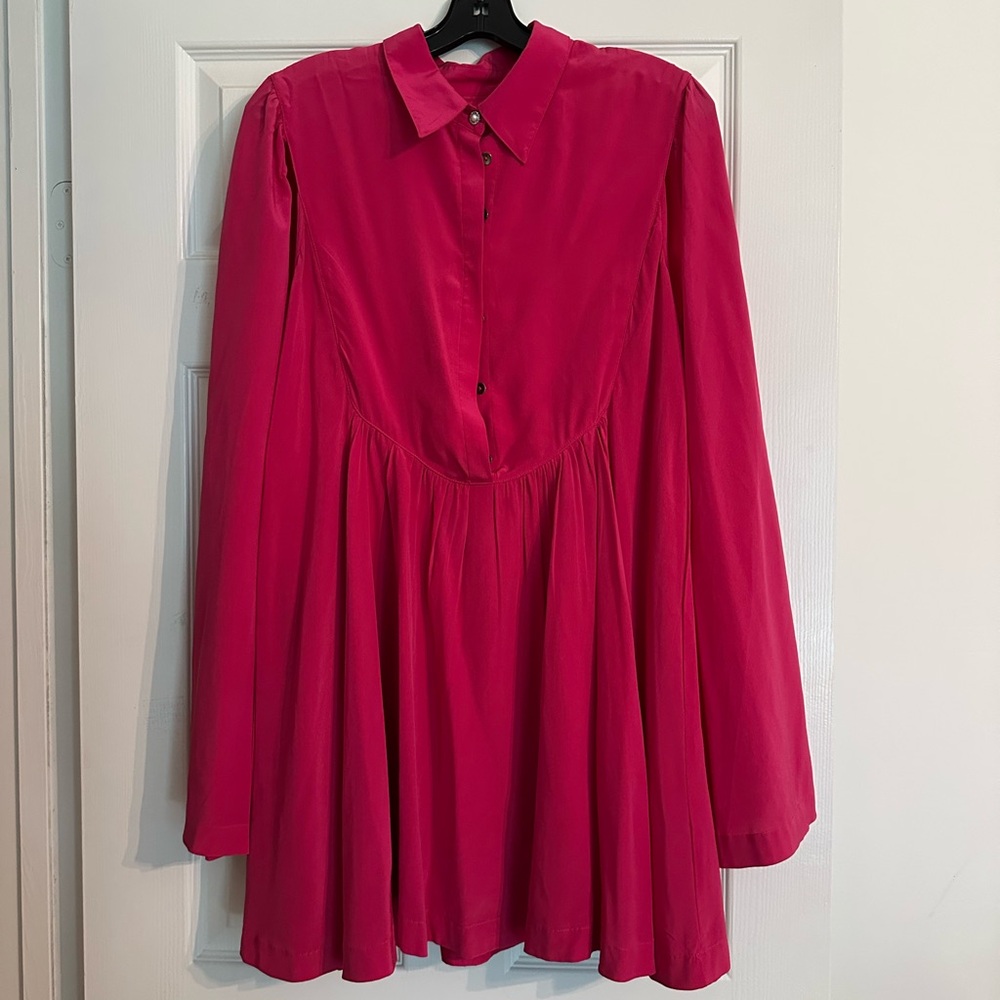 Anthropologie Pink Cape Dress